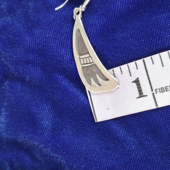 Claw Sterling Silver Dangle Earrings - Picture 10 of 12